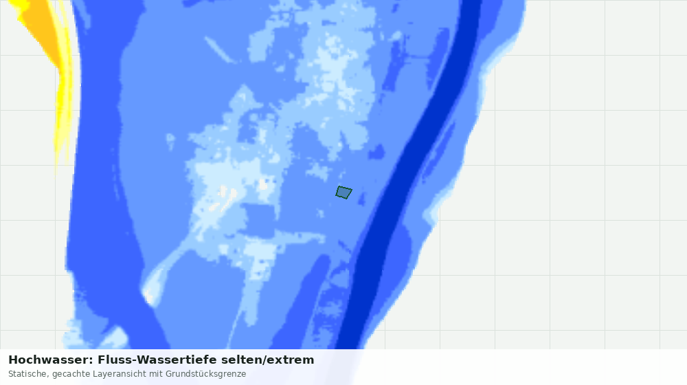 Statische Kartenansicht: Hochwasser: Fluss-Wassertiefe selten/extrem