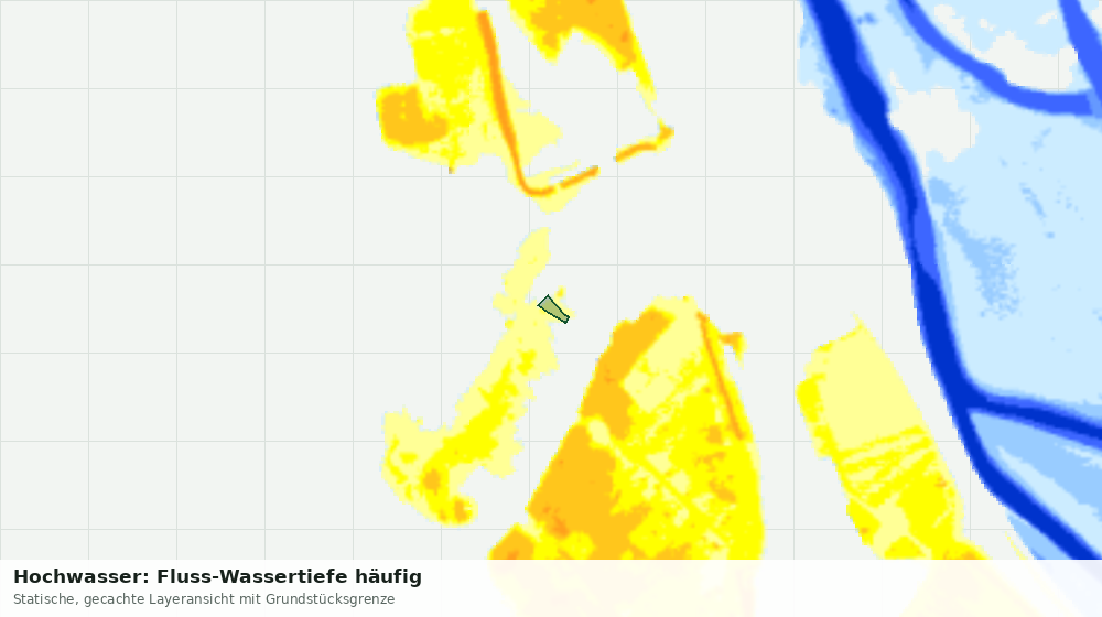 Statische Kartenansicht: Hochwasser: Fluss-Wassertiefe häufig