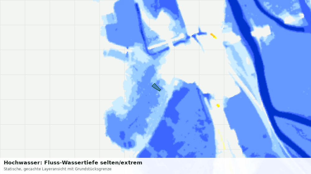 Statische Kartenansicht: Hochwasser: Fluss-Wassertiefe selten/extrem