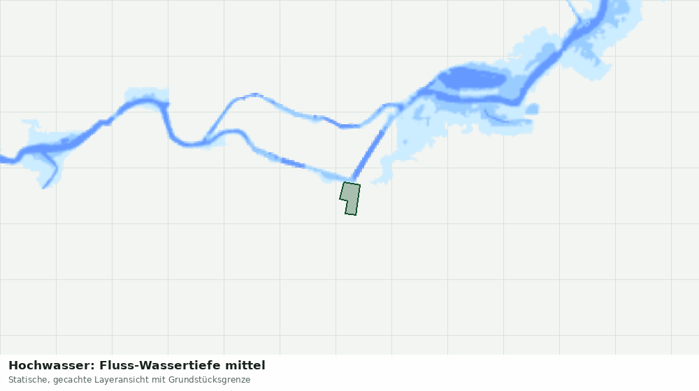 Statische Kartenansicht: Hochwasser: Fluss-Wassertiefe mittel