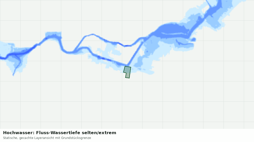 Statische Kartenansicht: Hochwasser: Fluss-Wassertiefe selten/extrem