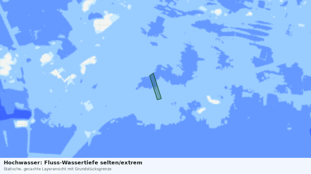 Statische Kartenansicht: Hochwasser: Fluss-Wassertiefe selten/extrem