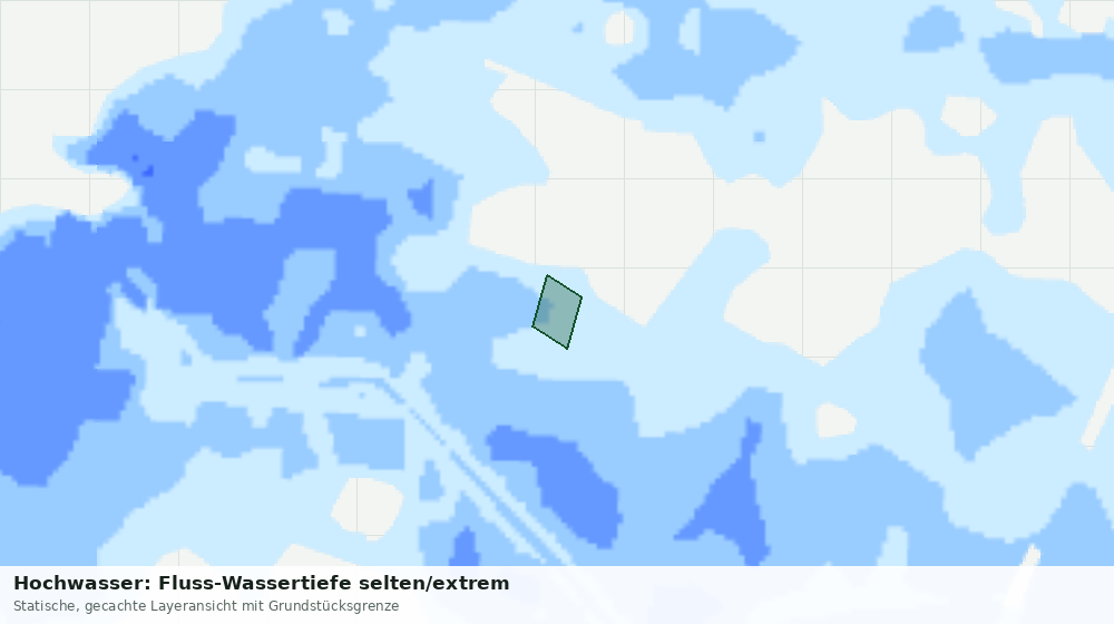 Statische Kartenansicht: Hochwasser: Fluss-Wassertiefe selten/extrem