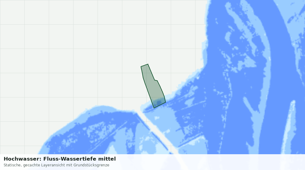 Statische Kartenansicht: Hochwasser: Fluss-Wassertiefe mittel