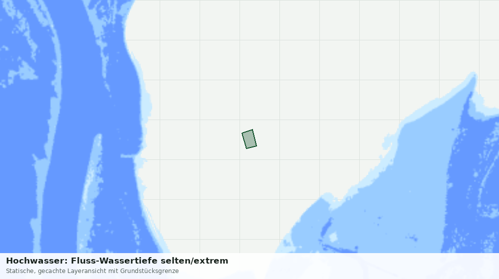 Statische Kartenansicht: Hochwasser: Fluss-Wassertiefe selten/extrem