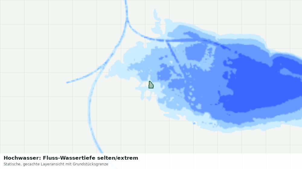 Statische Kartenansicht: Hochwasser: Fluss-Wassertiefe selten/extrem