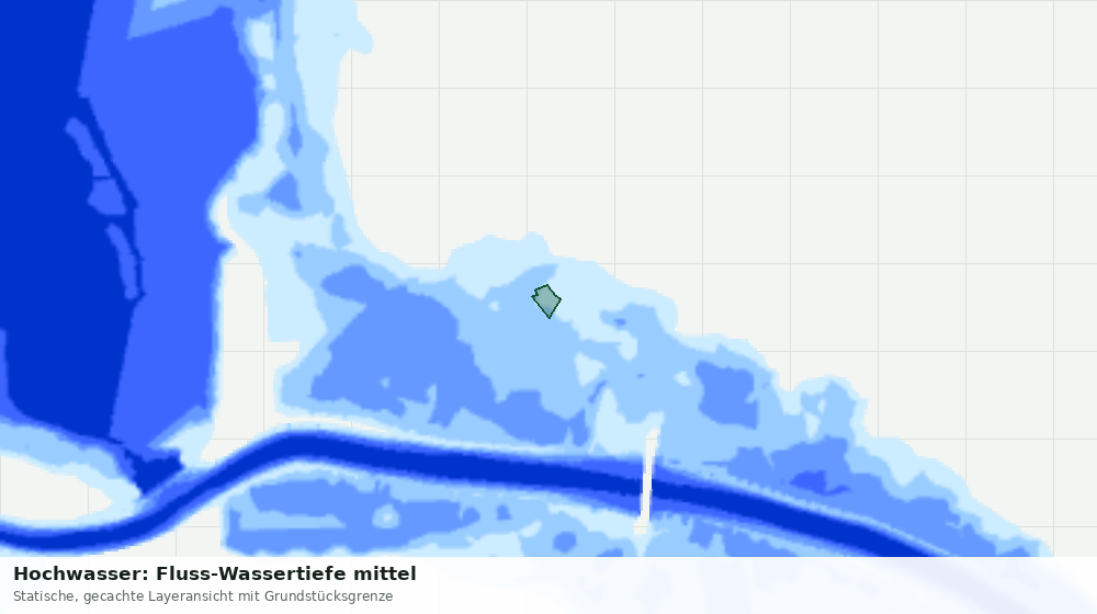 Statische Kartenansicht: Hochwasser: Fluss-Wassertiefe mittel