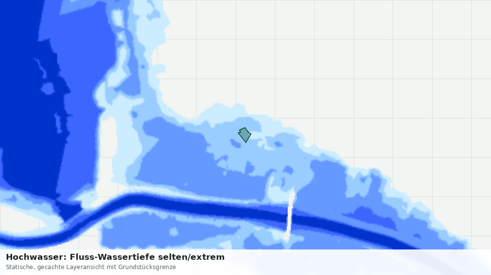 Statische Kartenansicht: Hochwasser: Fluss-Wassertiefe selten/extrem