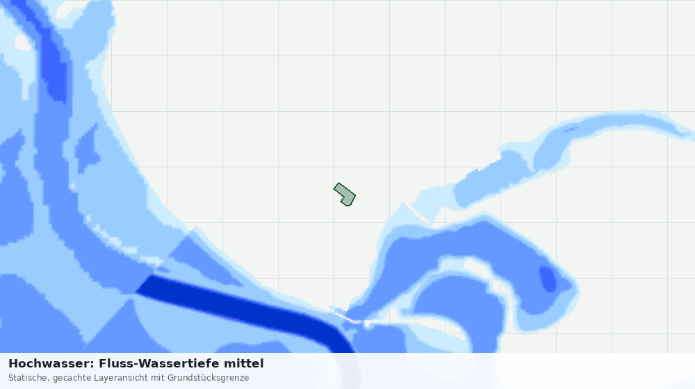 Statische Kartenansicht: Hochwasser: Fluss-Wassertiefe mittel