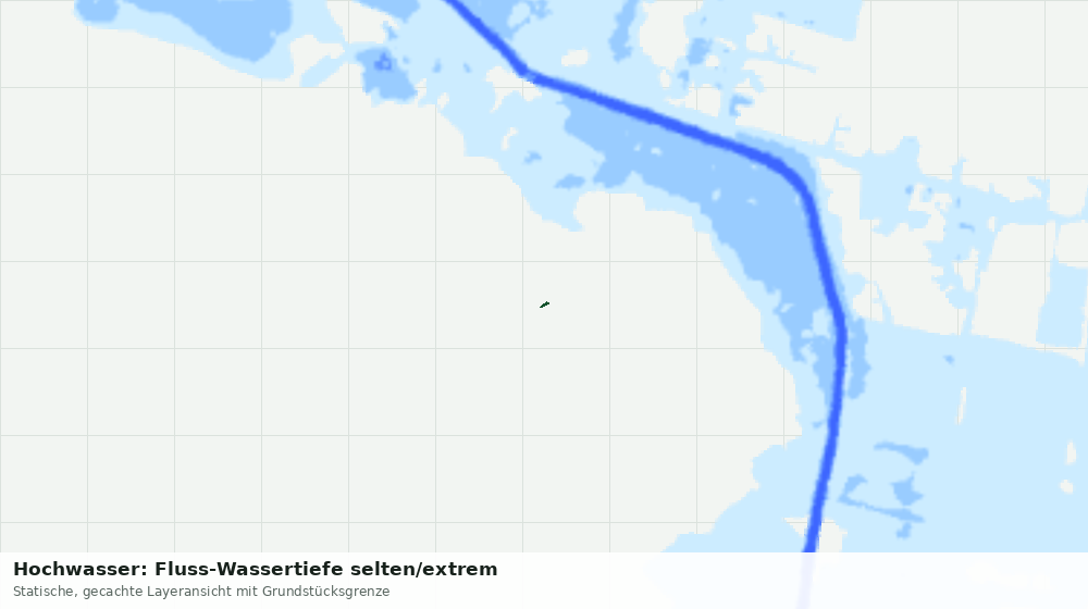 Statische Kartenansicht: Hochwasser: Fluss-Wassertiefe selten/extrem