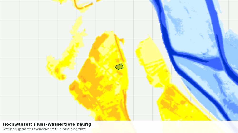 Statische Kartenansicht: Hochwasser: Fluss-Wassertiefe häufig