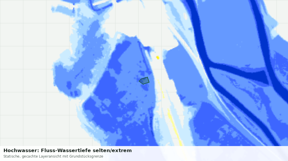 Statische Kartenansicht: Hochwasser: Fluss-Wassertiefe selten/extrem