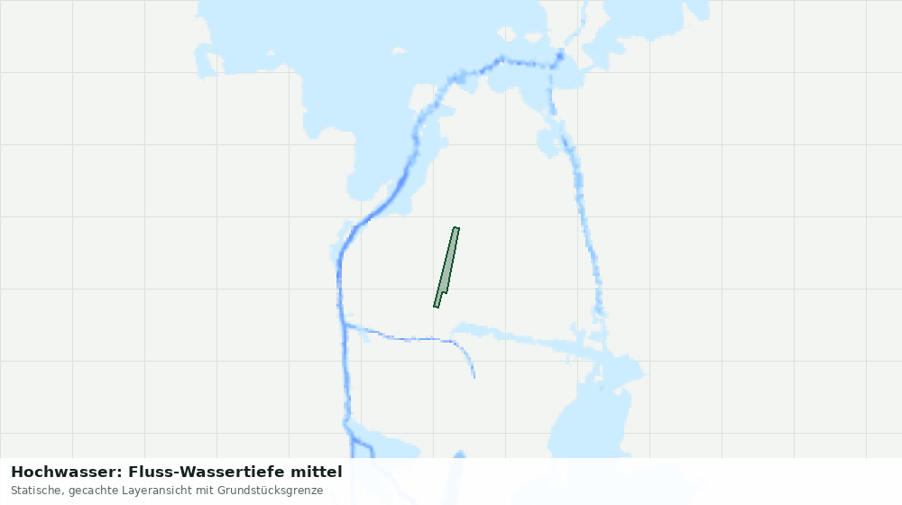 Statische Kartenansicht: Hochwasser: Fluss-Wassertiefe mittel