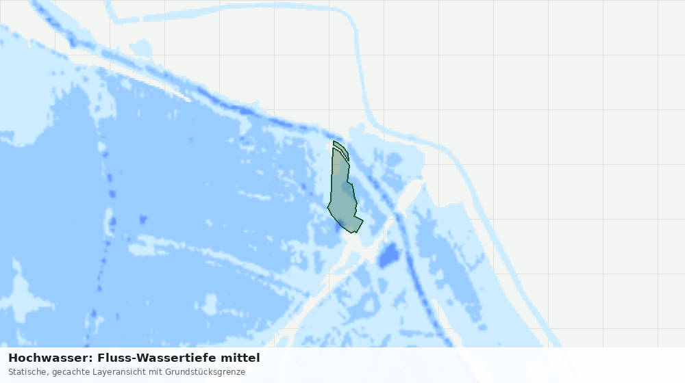 Statische Kartenansicht: Hochwasser: Fluss-Wassertiefe mittel