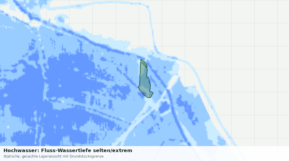 Statische Kartenansicht: Hochwasser: Fluss-Wassertiefe selten/extrem