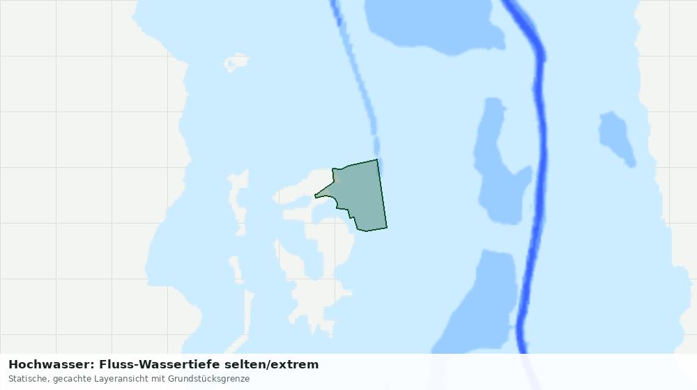 Statische Kartenansicht: Hochwasser: Fluss-Wassertiefe selten/extrem