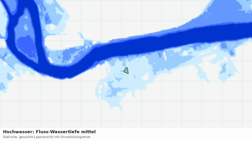 Statische Kartenansicht: Hochwasser: Fluss-Wassertiefe mittel