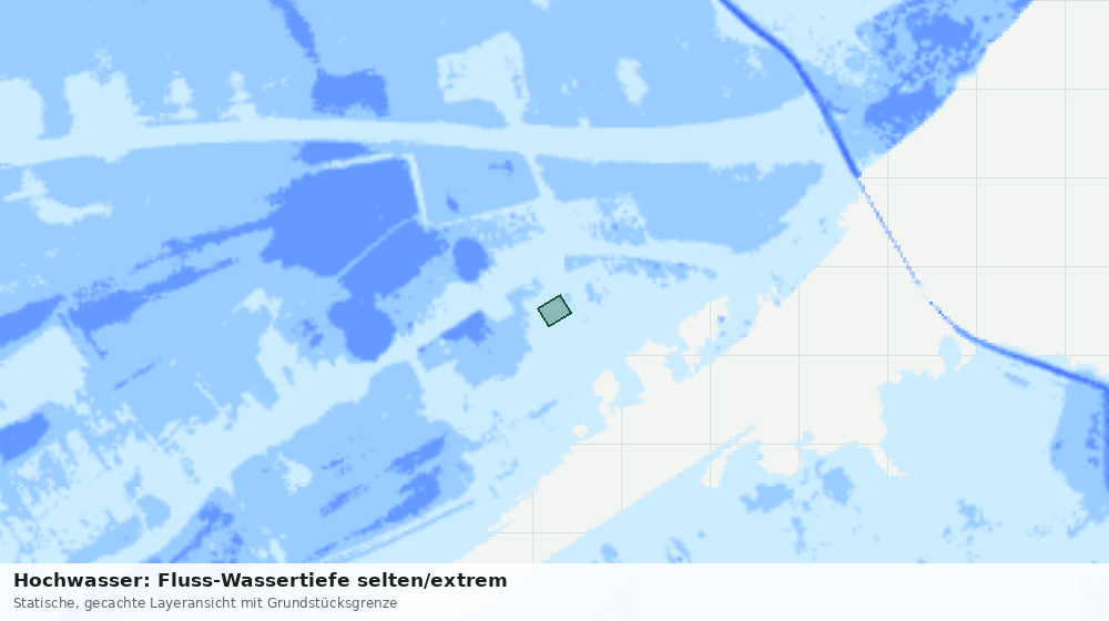 Statische Kartenansicht: Hochwasser: Fluss-Wassertiefe selten/extrem