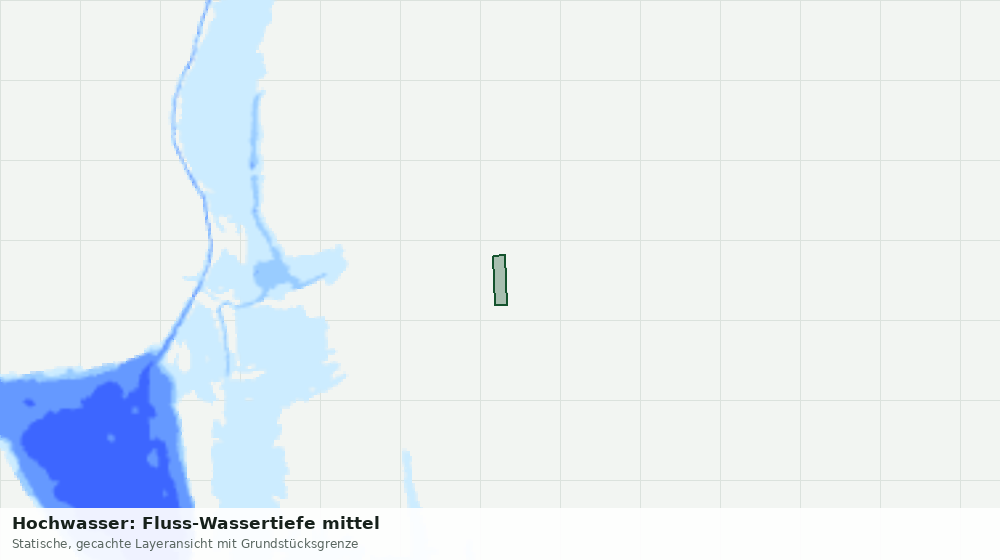 Statische Kartenansicht: Hochwasser: Fluss-Wassertiefe mittel
