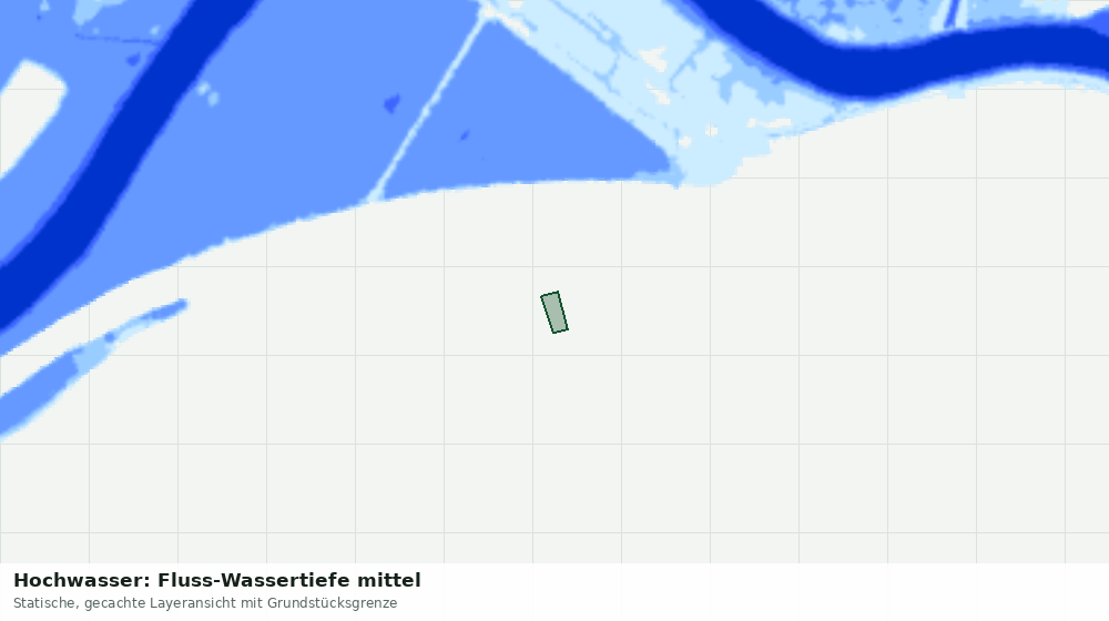 Statische Kartenansicht: Hochwasser: Fluss-Wassertiefe mittel