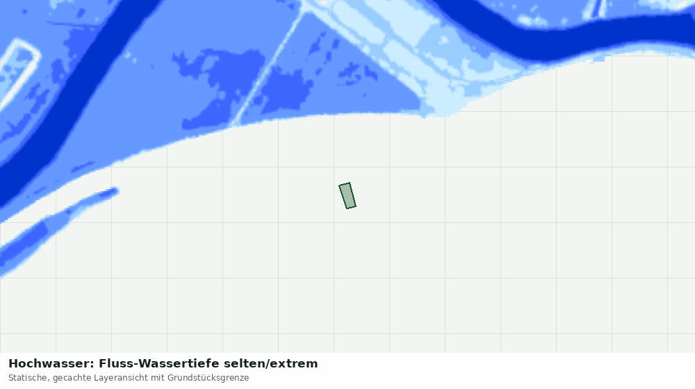 Statische Kartenansicht: Hochwasser: Fluss-Wassertiefe selten/extrem