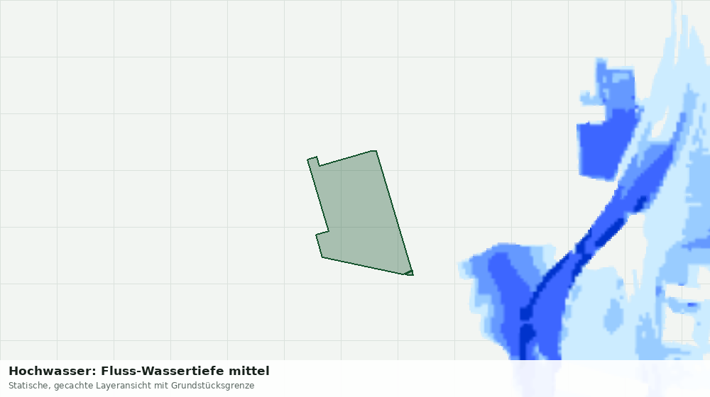 Statische Kartenansicht: Hochwasser: Fluss-Wassertiefe mittel