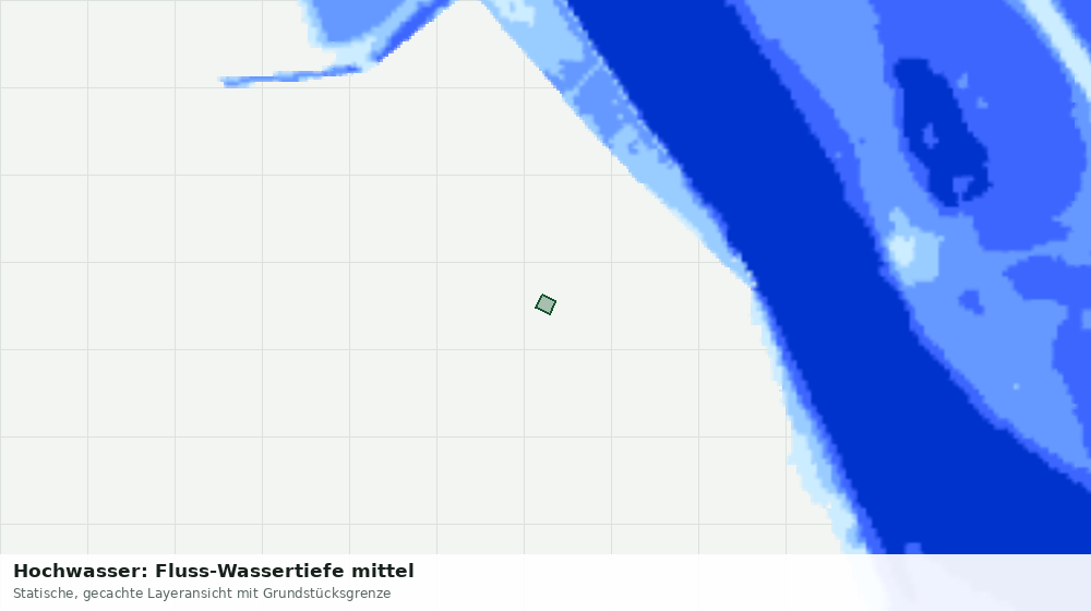Statische Kartenansicht: Hochwasser: Fluss-Wassertiefe mittel
