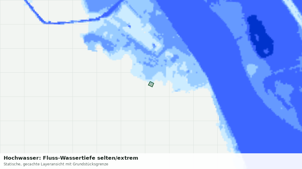 Statische Kartenansicht: Hochwasser: Fluss-Wassertiefe selten/extrem