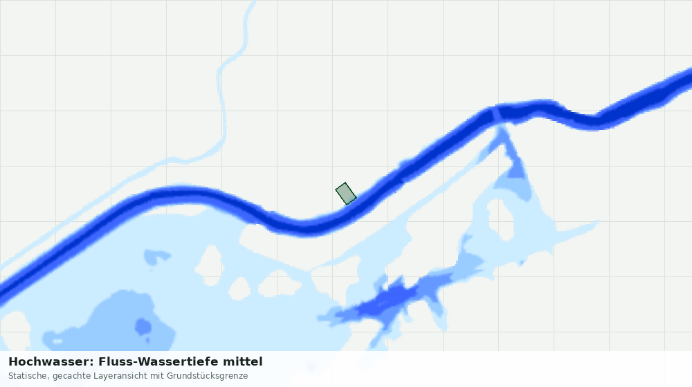 Statische Kartenansicht: Hochwasser: Fluss-Wassertiefe mittel