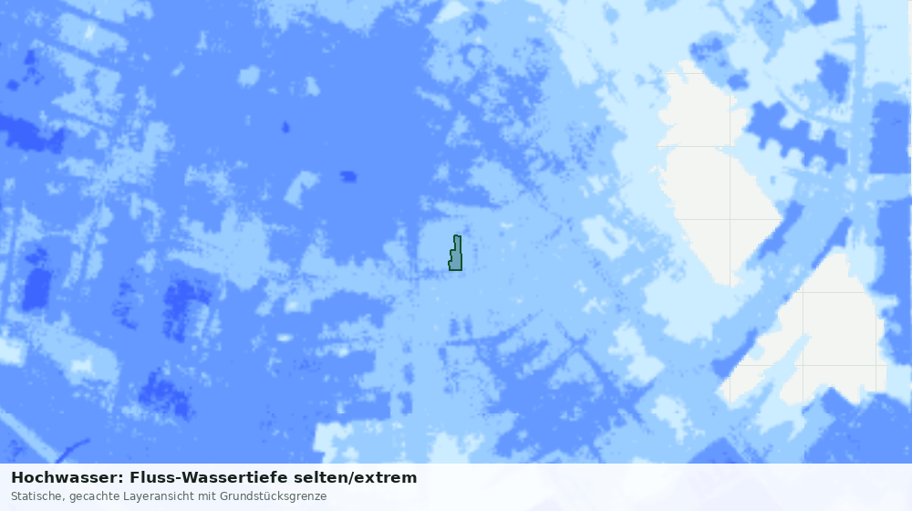 Statische Kartenansicht: Hochwasser: Fluss-Wassertiefe selten/extrem