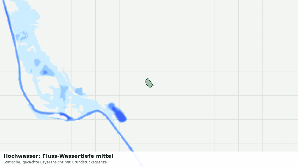 Statische Kartenansicht: Hochwasser: Fluss-Wassertiefe mittel
