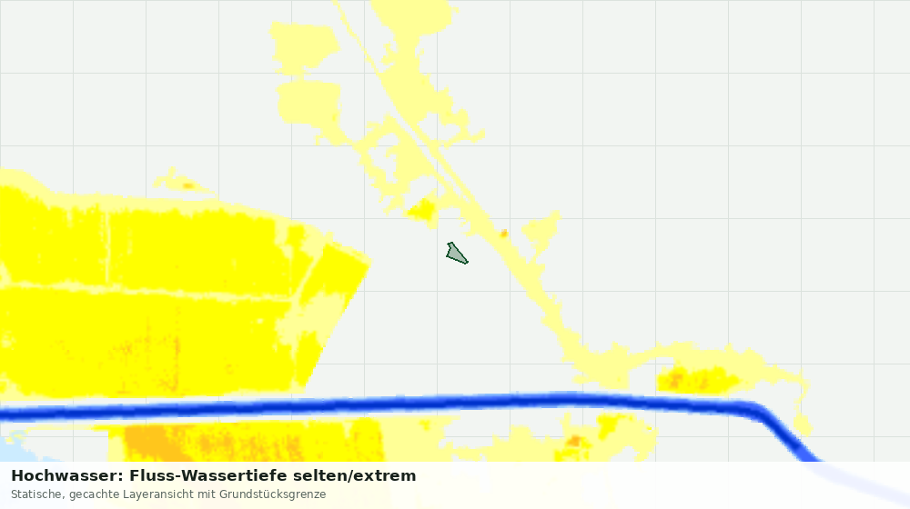 Statische Kartenansicht: Hochwasser: Fluss-Wassertiefe selten/extrem