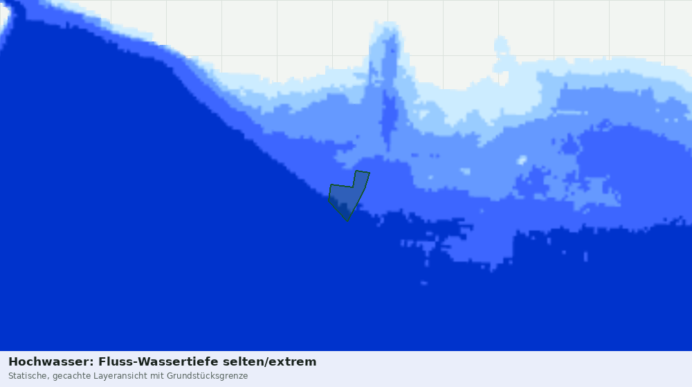 Statische Kartenansicht: Hochwasser: Fluss-Wassertiefe selten/extrem