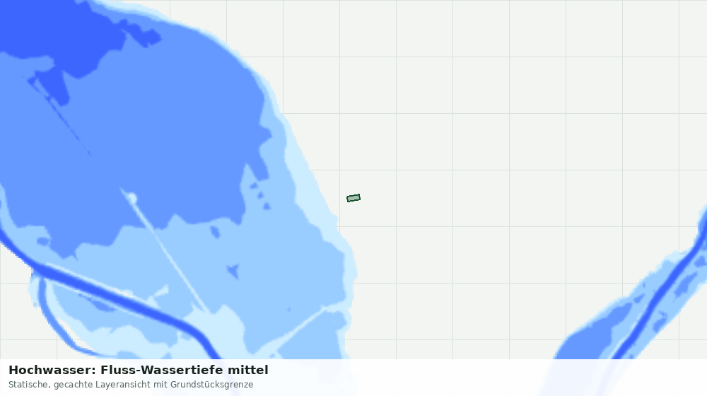Statische Kartenansicht: Hochwasser: Fluss-Wassertiefe mittel