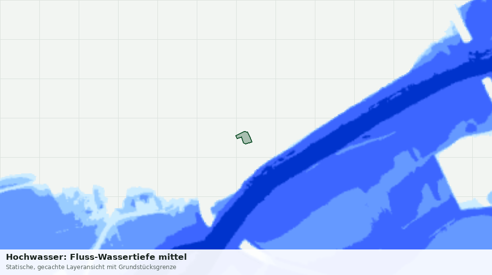 Statische Kartenansicht: Hochwasser: Fluss-Wassertiefe mittel