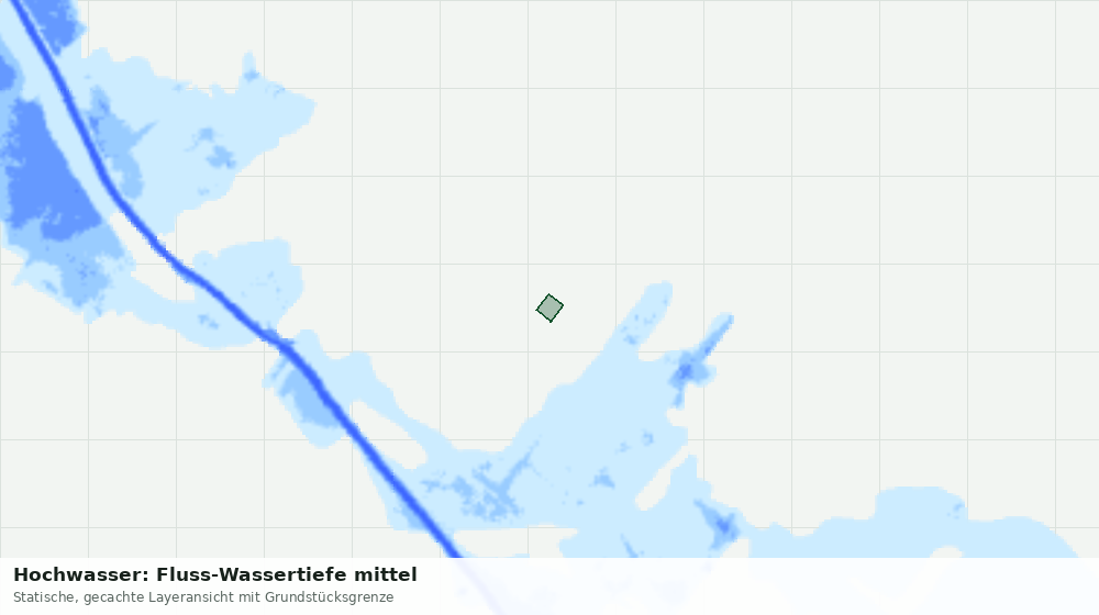 Statische Kartenansicht: Hochwasser: Fluss-Wassertiefe mittel