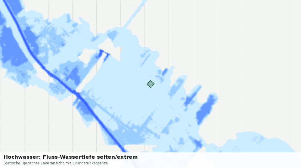 Statische Kartenansicht: Hochwasser: Fluss-Wassertiefe selten/extrem