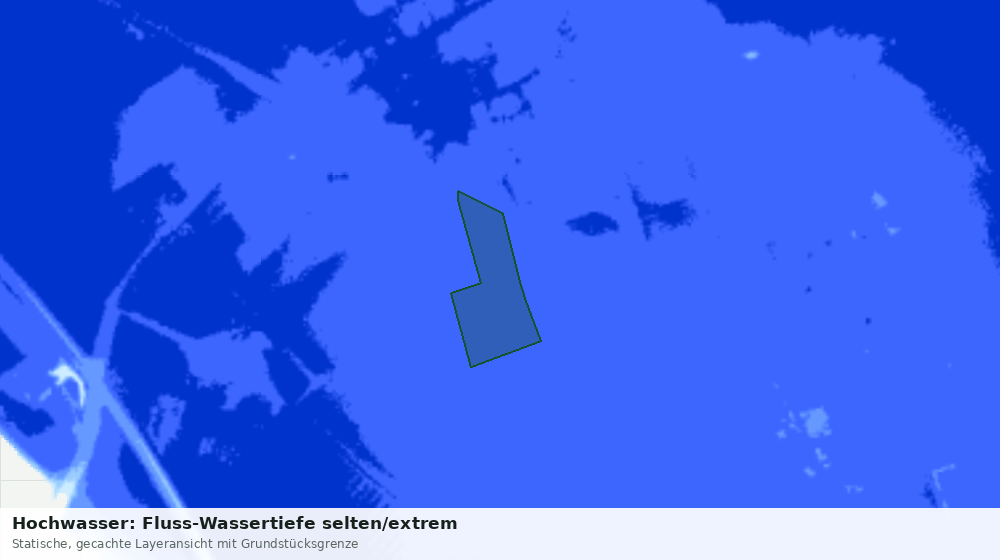 Statische Kartenansicht: Hochwasser: Fluss-Wassertiefe selten/extrem