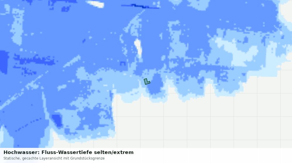 Statische Kartenansicht: Hochwasser: Fluss-Wassertiefe selten/extrem