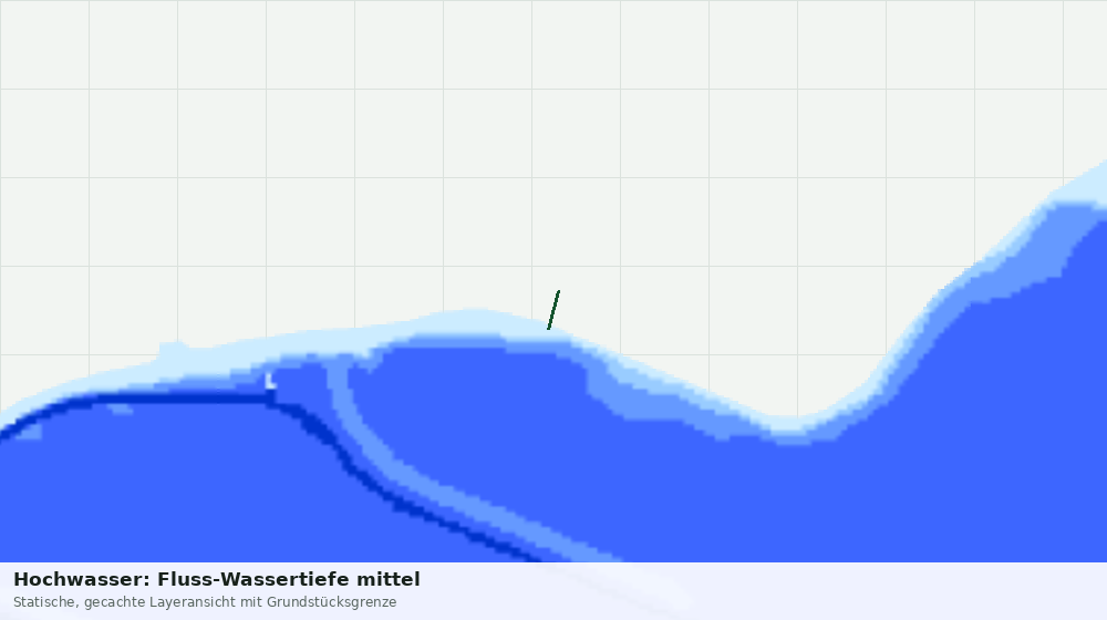 Statische Kartenansicht: Hochwasser: Fluss-Wassertiefe mittel