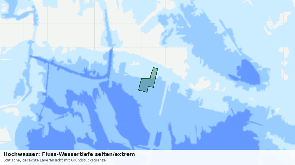 Statische Kartenansicht: Hochwasser: Fluss-Wassertiefe selten/extrem