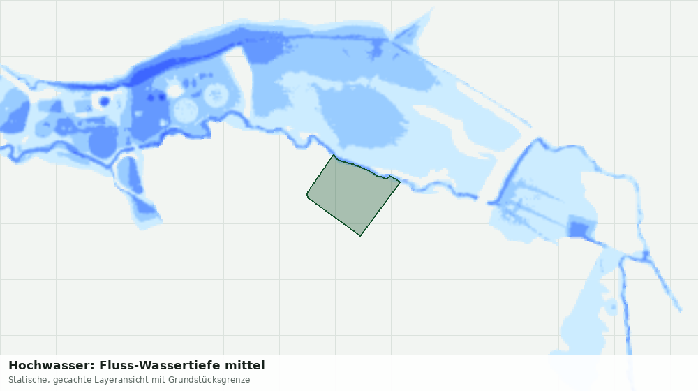 Statische Kartenansicht: Hochwasser: Fluss-Wassertiefe mittel