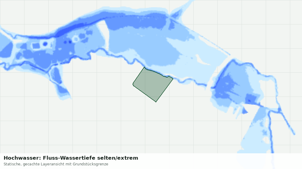 Statische Kartenansicht: Hochwasser: Fluss-Wassertiefe selten/extrem