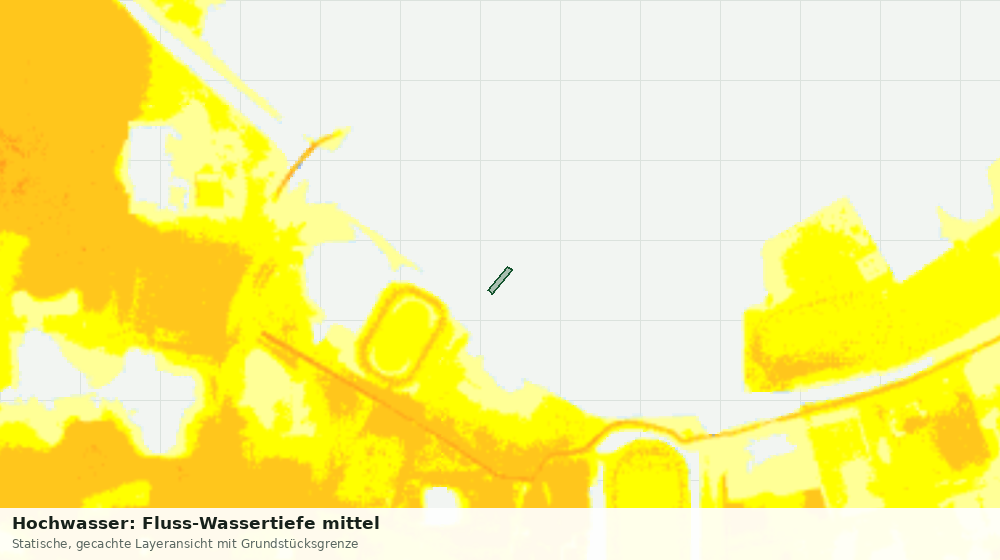 Statische Kartenansicht: Hochwasser: Fluss-Wassertiefe mittel