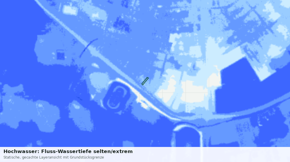 Statische Kartenansicht: Hochwasser: Fluss-Wassertiefe selten/extrem