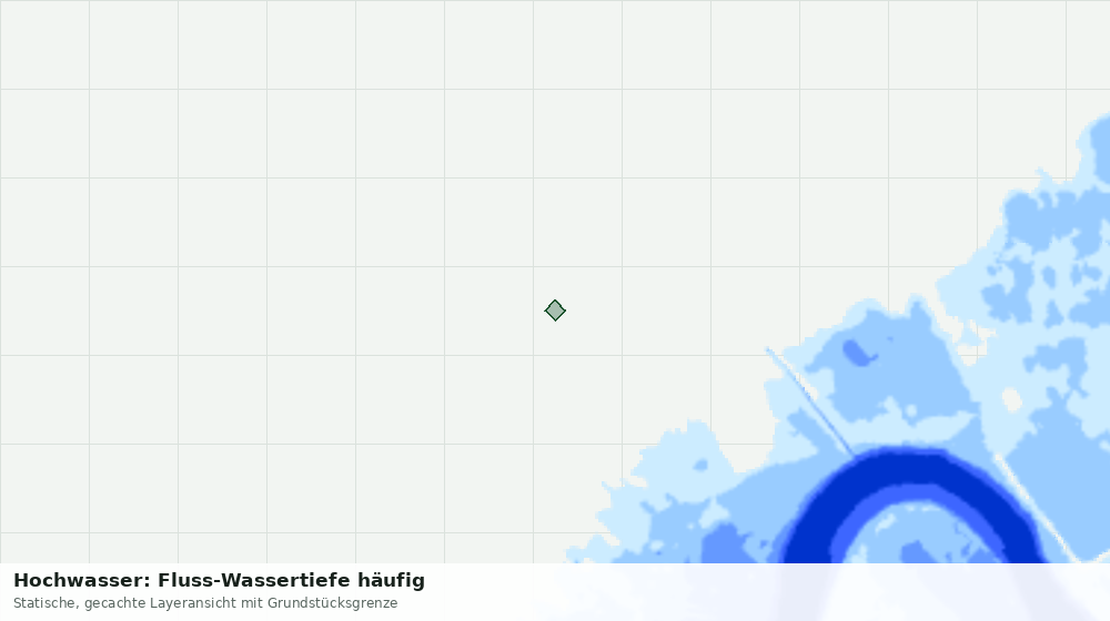 Statische Kartenansicht: Hochwasser: Fluss-Wassertiefe häufig