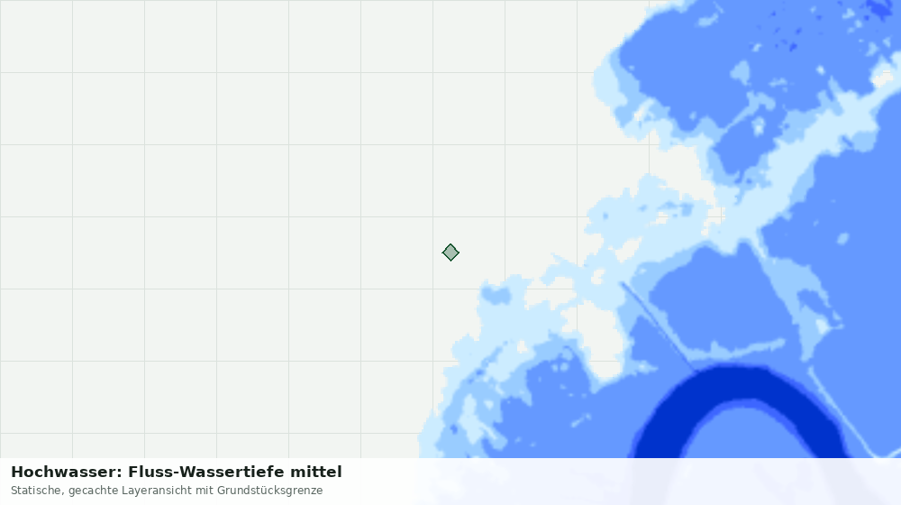 Statische Kartenansicht: Hochwasser: Fluss-Wassertiefe mittel