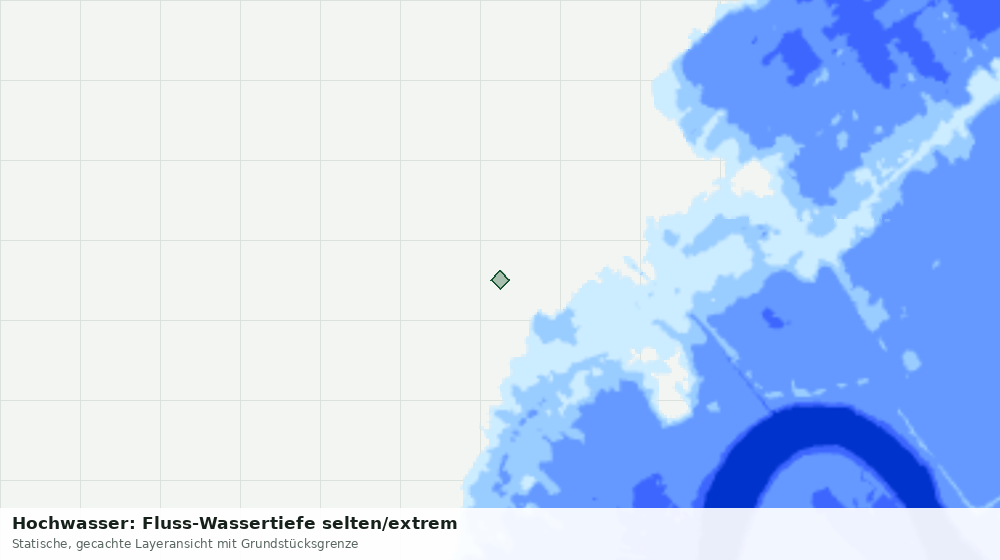 Statische Kartenansicht: Hochwasser: Fluss-Wassertiefe selten/extrem