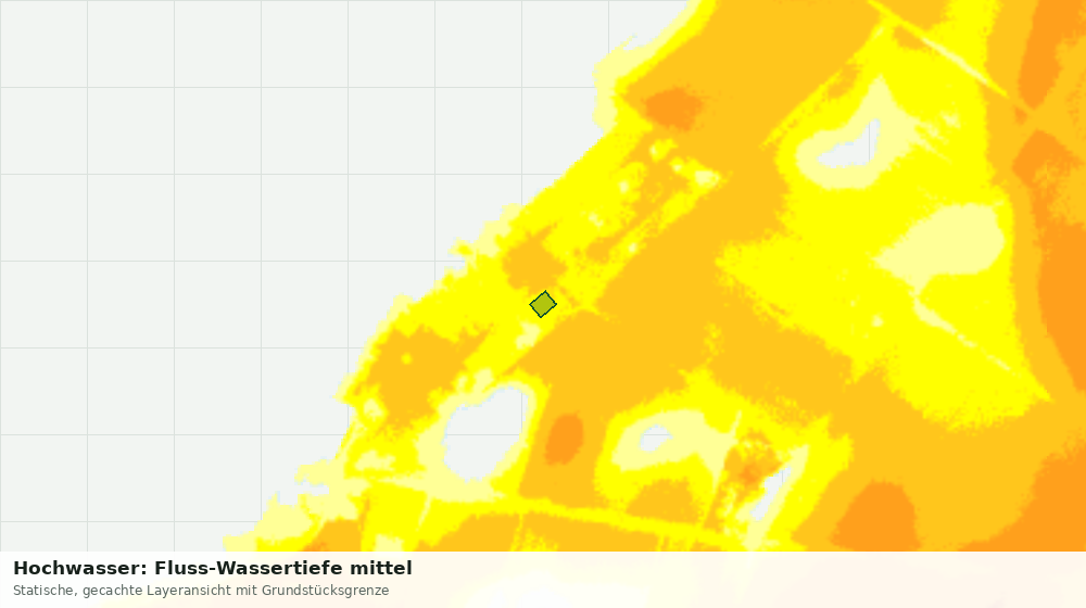 Statische Kartenansicht: Hochwasser: Fluss-Wassertiefe mittel
