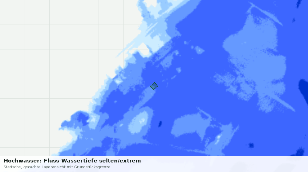 Statische Kartenansicht: Hochwasser: Fluss-Wassertiefe selten/extrem